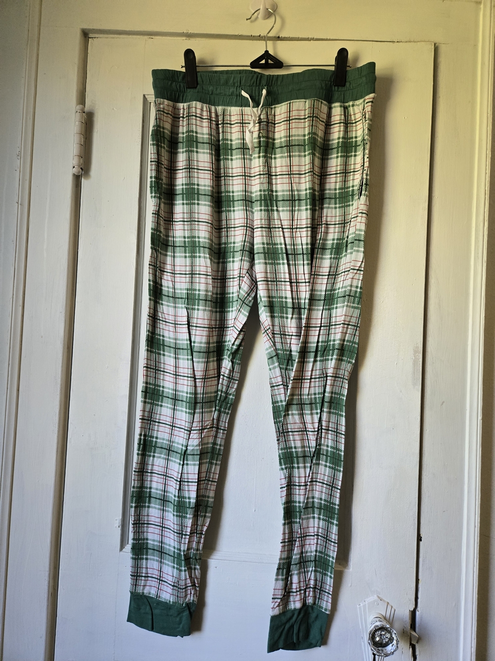 Little Sleepies Green Plaid Jogger Pajama Bottoms Women's Medium